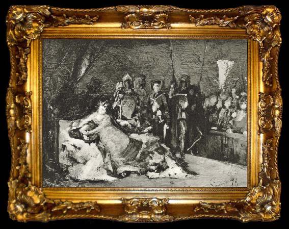 framed  Gustaf Cederstrom albrekt av mecklenburg hanas av drottning margareta, ta009-2